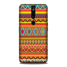 Zigzag line pattern Mobile Back Case for Oppo F11 Pro (Design - 4)