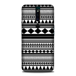 Black white Pattern Case for Oppo F11 Pro