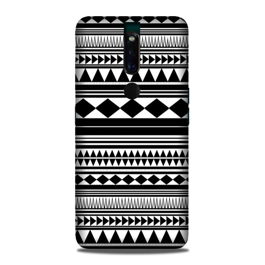 Black white Pattern Case for Oppo F11 Pro