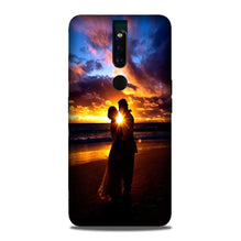 Couple Sea shore Mobile Back Case for Oppo F11 Pro (Design - 13)