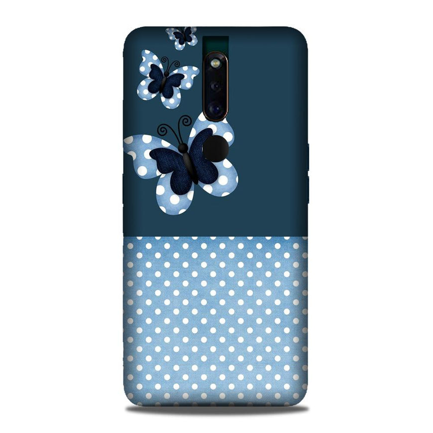 White dots Butterfly Case for Oppo F11 Pro