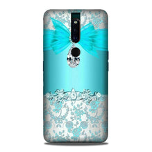 Shinny Blue Background Mobile Back Case for Oppo F11 Pro (Design - 32)