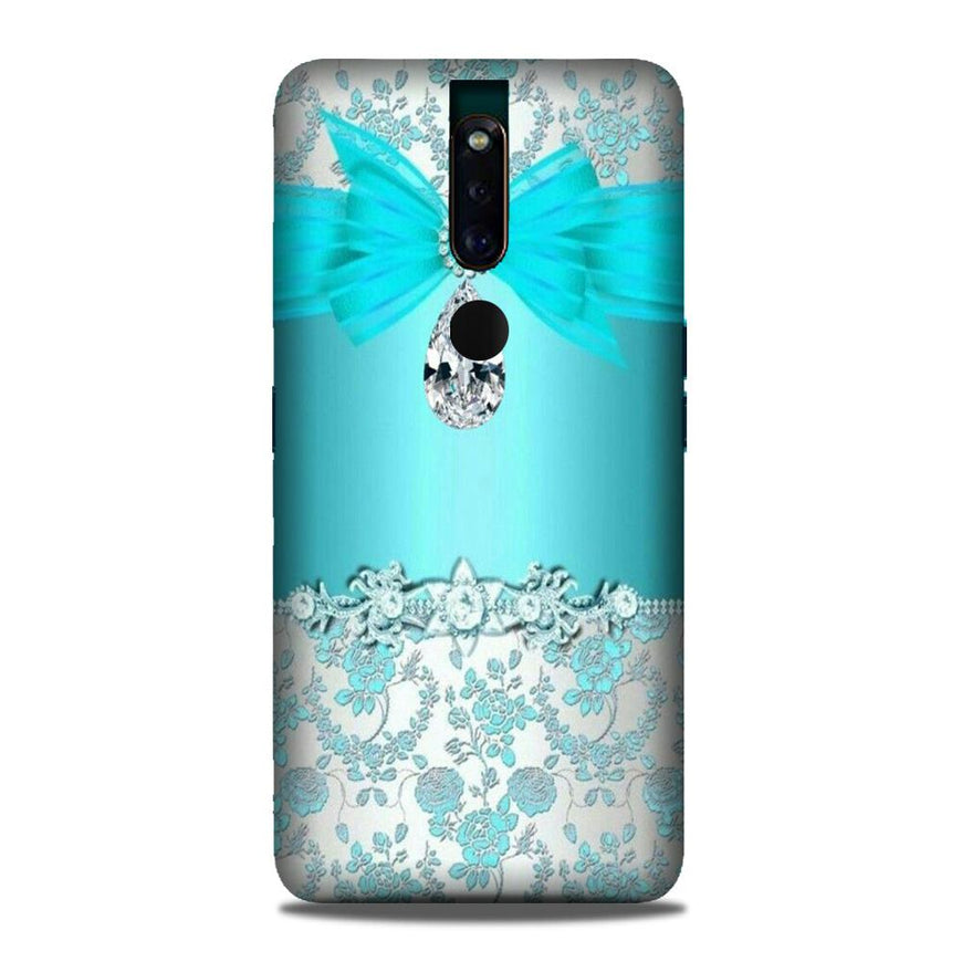 Shinny Blue Background Case for Oppo F11 Pro