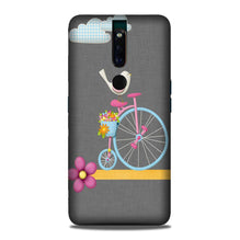 Sparron with cycle Mobile Back Case for Oppo F11 Pro (Design - 34)