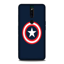 Captain America Mobile Back Case for Oppo F11 Pro (Design - 42)