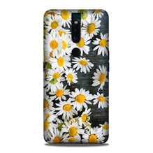 White flowers2 Mobile Back Case for Oppo F11 Pro (Design - 62)