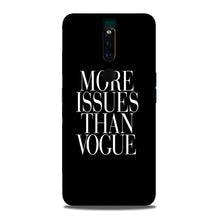 More Issues than Vague Mobile Back Case for Oppo F11 Pro (Design - 74)