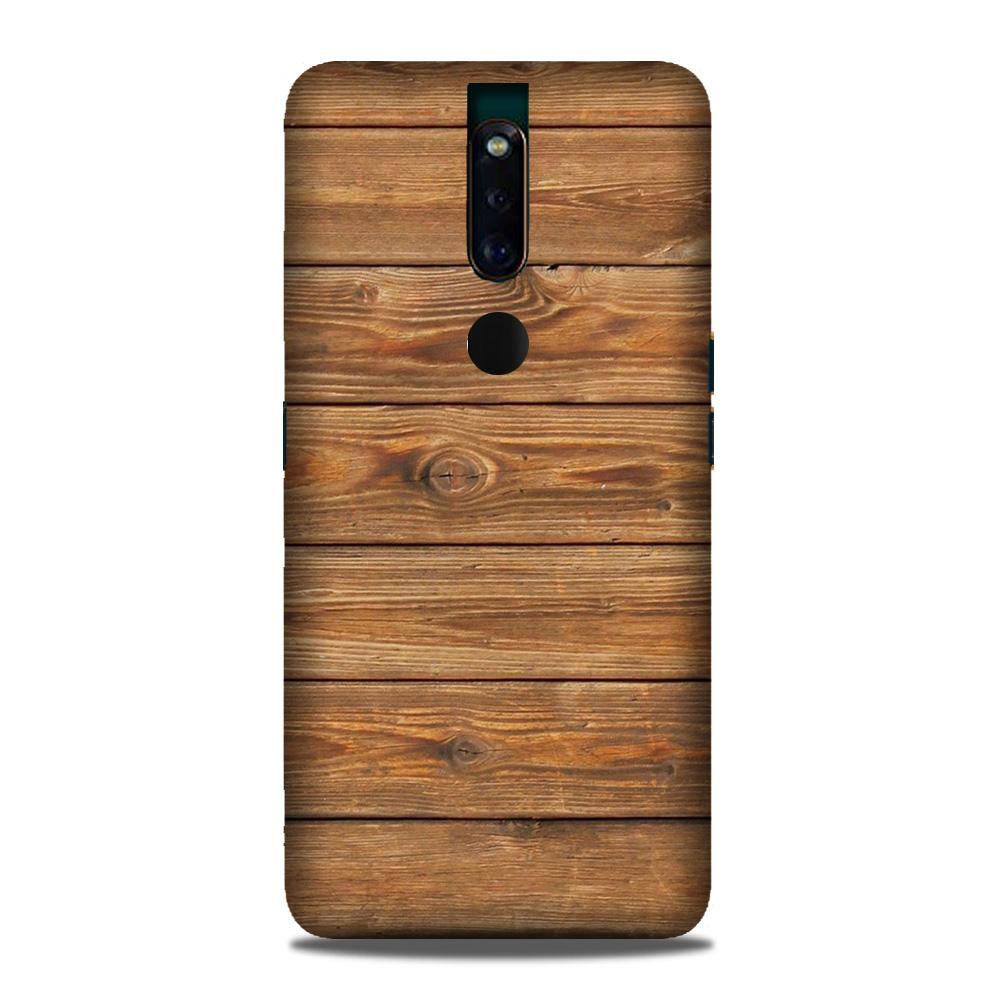 Wooden Look Case for Oppo F11 Pro  (Design - 113)