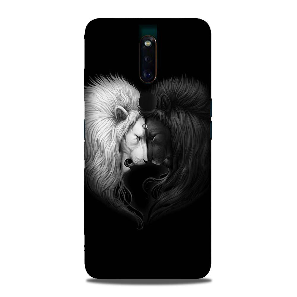 Dark White Lion Case for Oppo F11 Pro  (Design - 140)