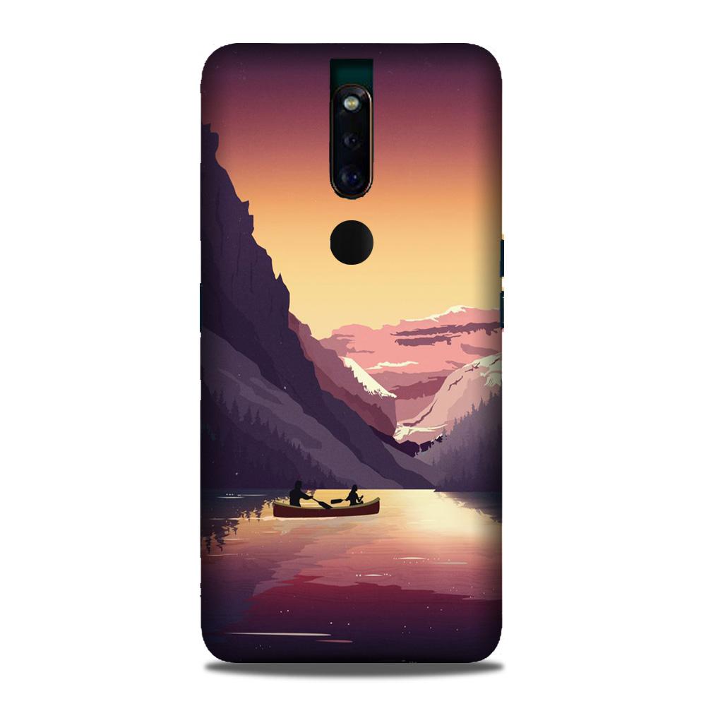 Mountains Boat Case for Oppo F11 Pro (Design - 181)