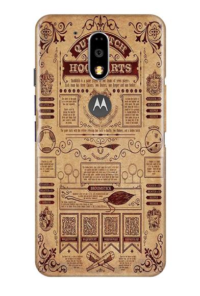Hogwarts Mobile Back Case for Moto G4 Plus (Design - 304)