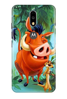 Timon and Pumbaa Mobile Back Case for Moto G4 Plus (Design - 305)