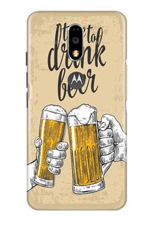 Drink Beer Mobile Back Case for Moto G4 Plus (Design - 328)