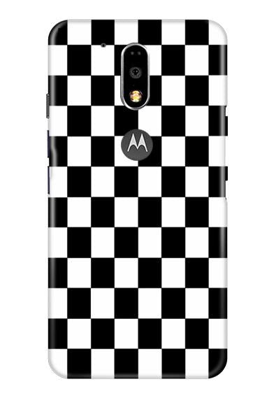 Black White Boxes Mobile Back Case for Moto G4 Plus (Design - 372)