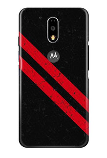 Black Red Pattern Mobile Back Case for Moto G4 Plus (Design - 373)