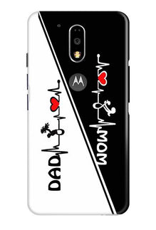 Love Mom Dad Mobile Back Case for Moto G4 Plus (Design - 385)