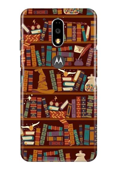 Book Shelf Mobile Back Case for Moto G4 Plus (Design - 390)