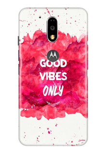 Good Vibes Only Mobile Back Case for Moto G4 Plus (Design - 393)