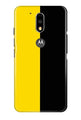 Black Yellow Pattern Mobile Back Case for Moto G4 Plus (Design - 397)