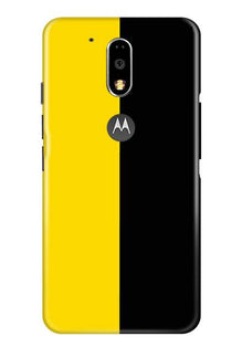 Black Yellow Pattern Mobile Back Case for Moto G4 Plus (Design - 397)