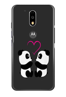 Panda Love Mobile Back Case for Moto G4 Plus (Design - 398)