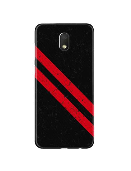 Black Red Pattern Mobile Back Case for Moto G4 Play (Design - 373)