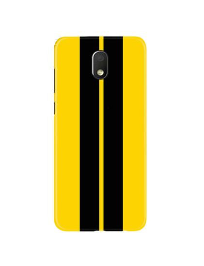 Black Yellow Pattern Mobile Back Case for Moto G4 Play (Design - 377)