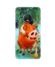 Timon and Pumbaa Mobile Back Case for Moto G5 Plus (Design - 305)