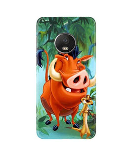 Timon and Pumbaa Mobile Back Case for Moto G5 Plus (Design - 305)