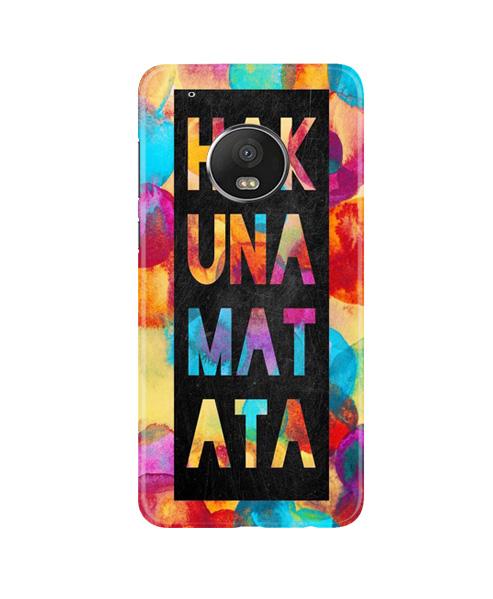 Hakuna Matata Mobile Back Case for Moto G5 Plus (Design - 323)