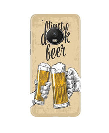 Drink Beer Mobile Back Case for Moto G5 Plus (Design - 328)