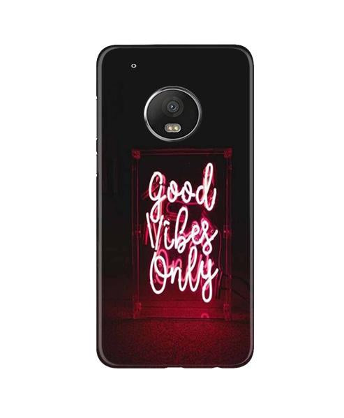 Good Vibes Only Mobile Back Case for Moto G5 Plus (Design - 354)