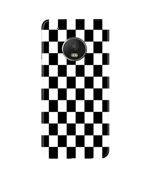 Black White Boxes Mobile Back Case for Moto G5 (Design - 372)