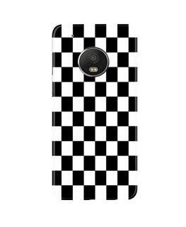 Black White Boxes Mobile Back Case for Moto G5 (Design - 372)