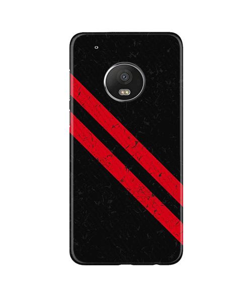 Black Red Pattern Mobile Back Case for Moto G5 (Design - 373)