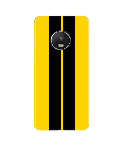 Black Yellow Pattern Mobile Back Case for Moto G5 (Design - 377)