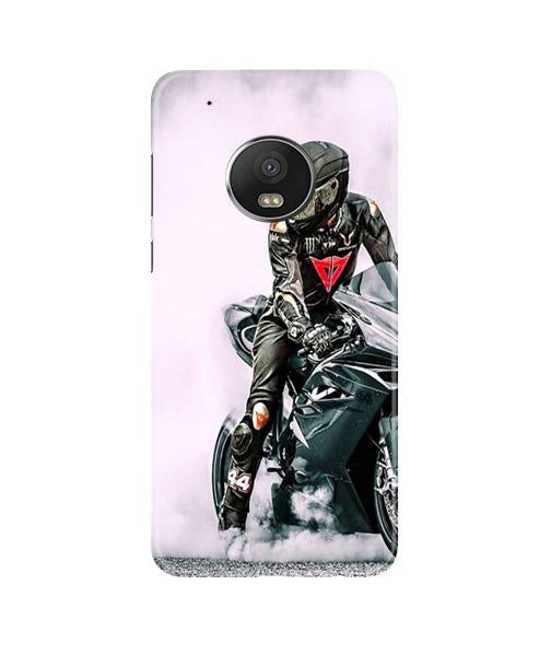 Biker Mobile Back Case for Moto G5 (Design - 383)