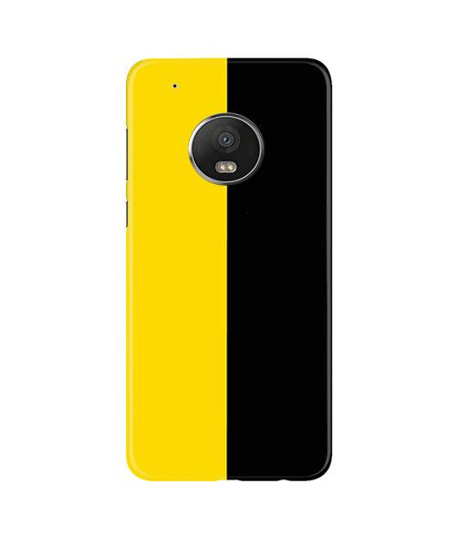 Black Yellow Pattern Mobile Back Case for Moto G5 Plus (Design - 397)