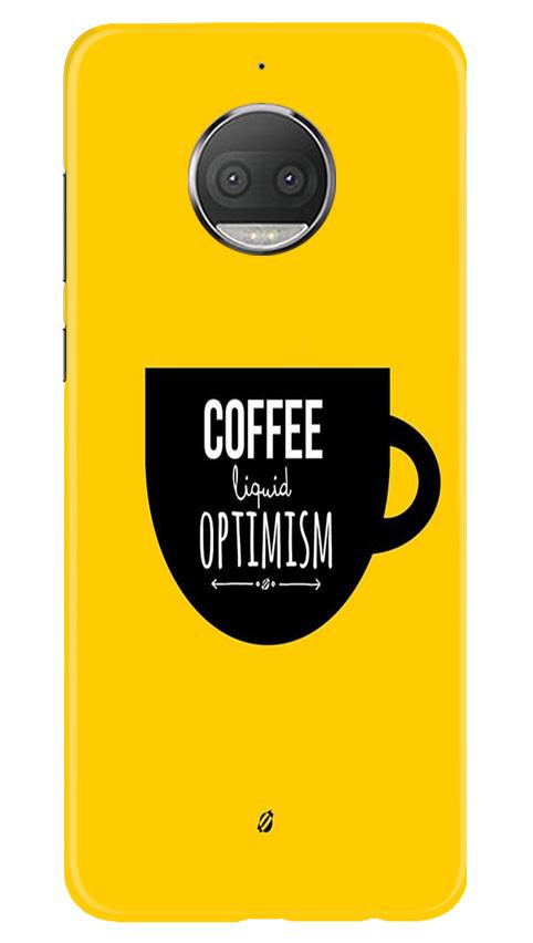 Coffee Optimism Mobile Back Case for Moto G5s Plus (Design - 353)