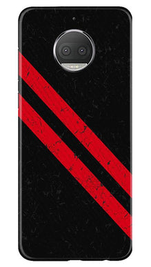 Black Red Pattern Mobile Back Case for Moto G5s Plus (Design - 373)