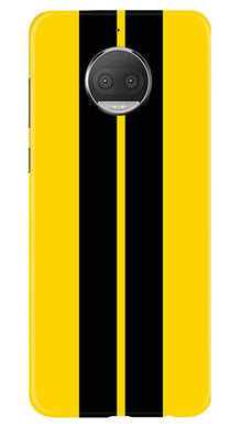Black Yellow Pattern Mobile Back Case for Moto G5s (Design - 377)
