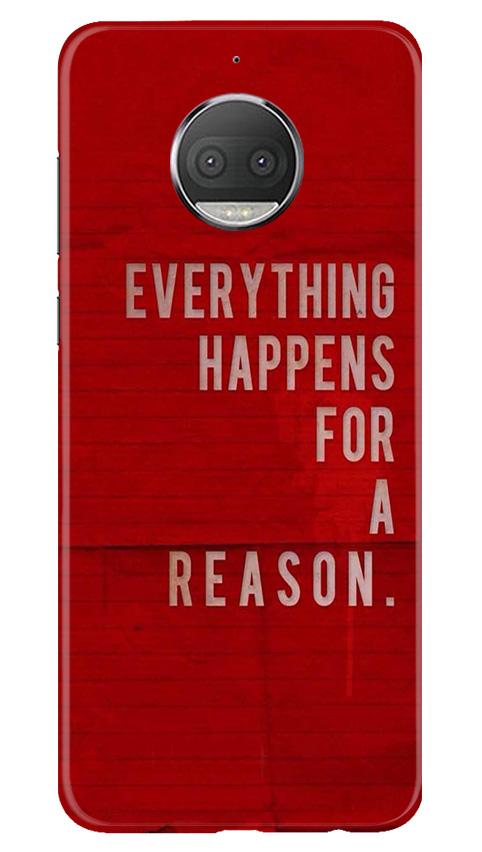 Everything Happens Reason Mobile Back Case for Moto G5s Plus (Design - 378)