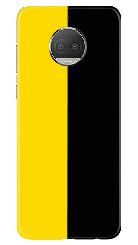 Black Yellow Pattern Mobile Back Case for Moto G5s Plus (Design - 397)