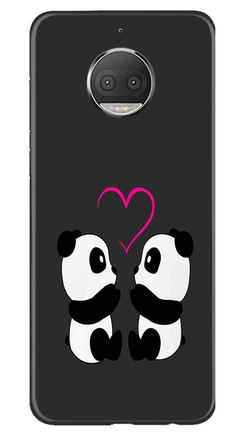 Panda Love Mobile Back Case for Moto G5s Plus (Design - 398)
