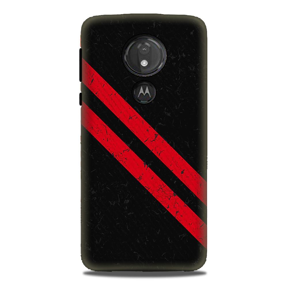 Black Red Pattern Mobile Back Case for G7power (Design - 373)