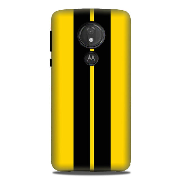 Black Yellow Pattern Mobile Back Case for G7power (Design - 377)