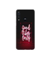 Good Vibes Only Mobile Back Case for Moto G8 Plus (Design - 354)