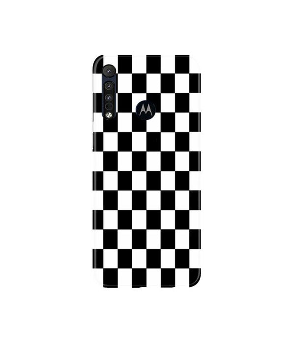 Black White Boxes Mobile Back Case for Moto G8 Plus (Design - 372)