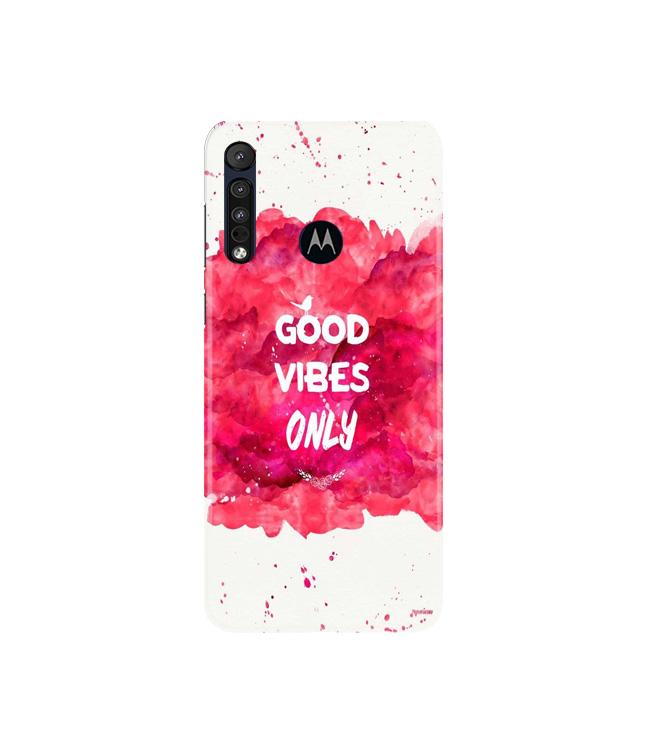Good Vibes Only Mobile Back Case for Moto G8 Plus (Design - 393)