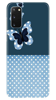 White dots Butterfly Mobile Back Case for Samsung Galaxy S20 (Design - 31)
